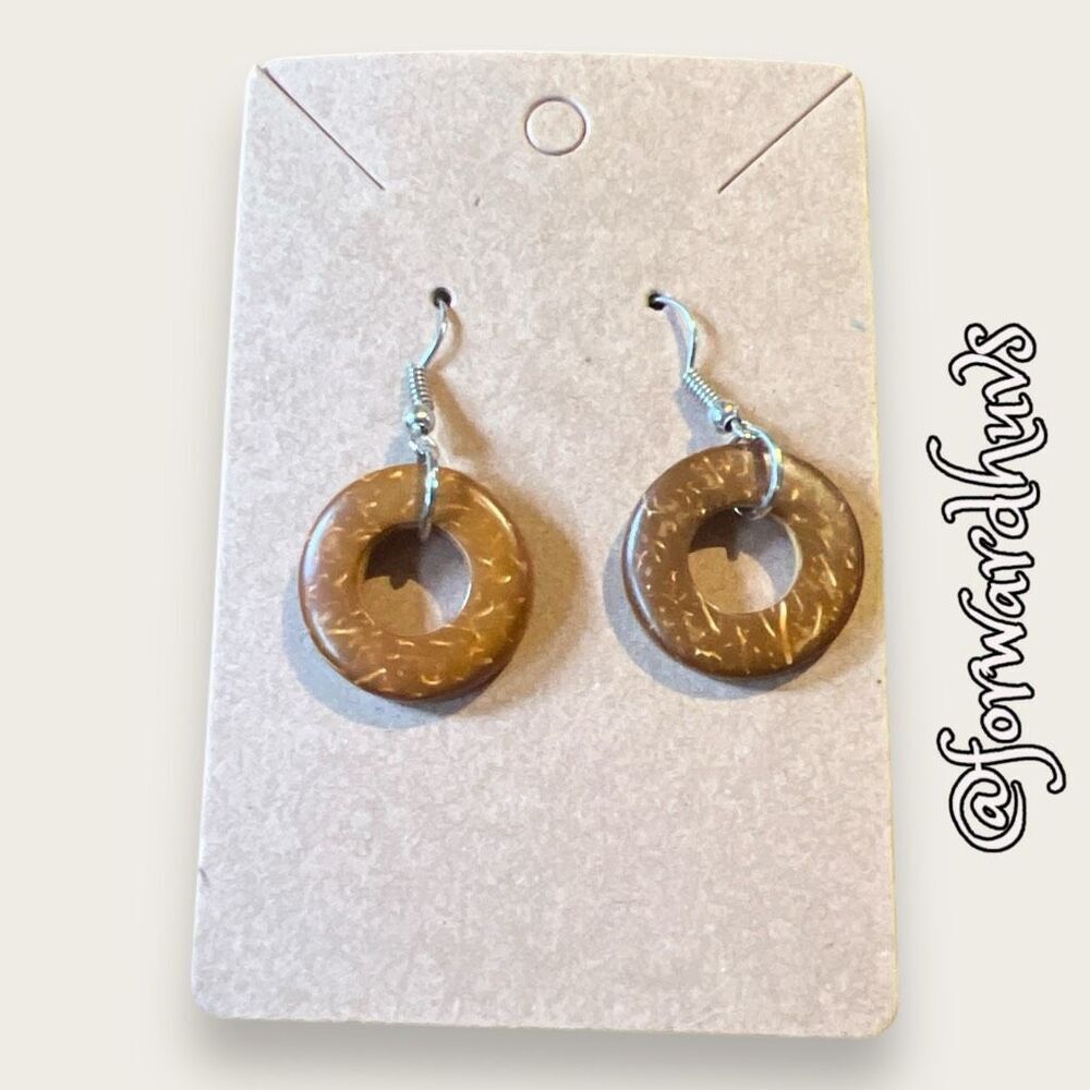 Bundle Sale 3 for $15 | Wooden Doughnut Dangle Earrings